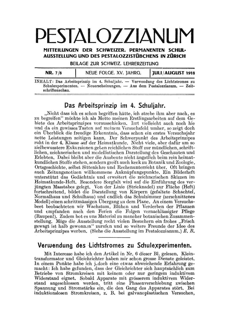 Buchumschlag - Heft 7-8