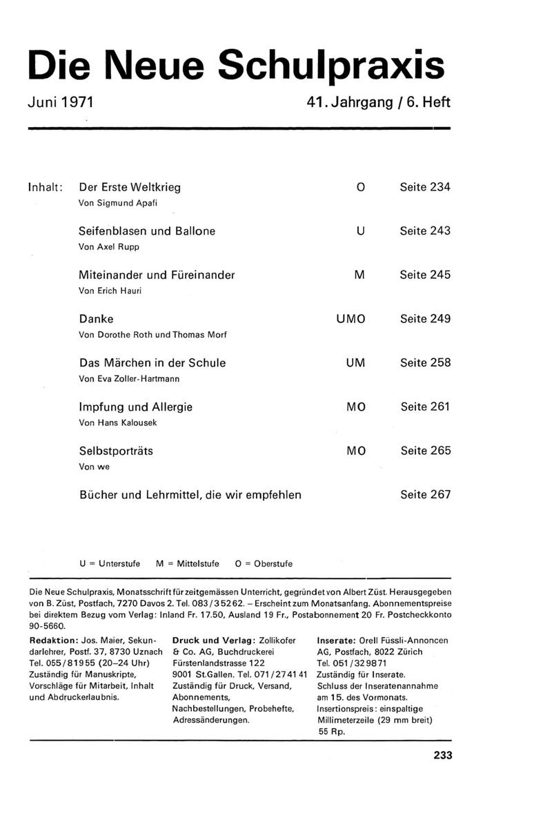 Buchumschlag - Heft 6